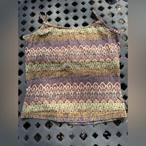 Women’s Patterned Knit Tank Top - Multicolor